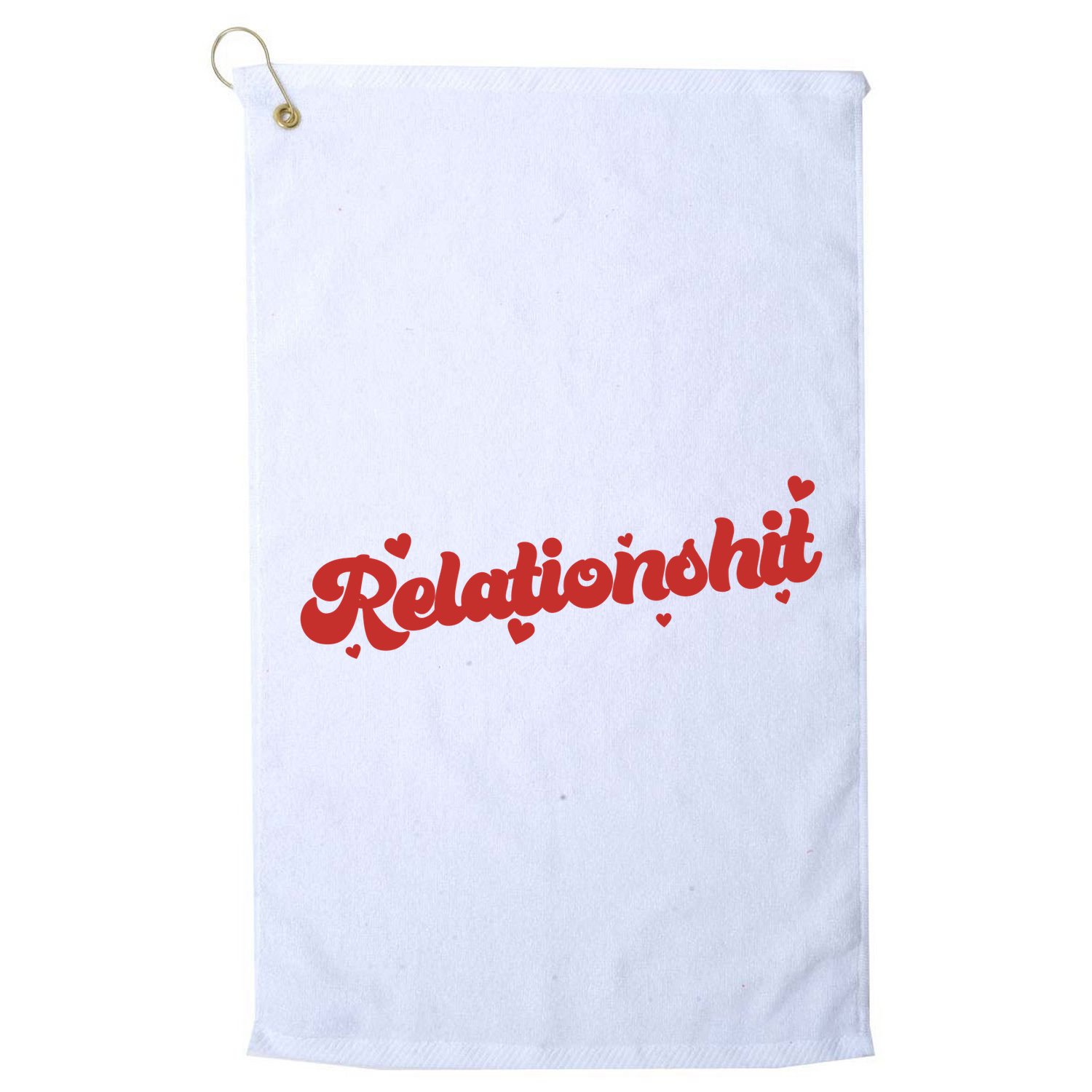 Relationshit Funny Anti Valentine Golf Towel