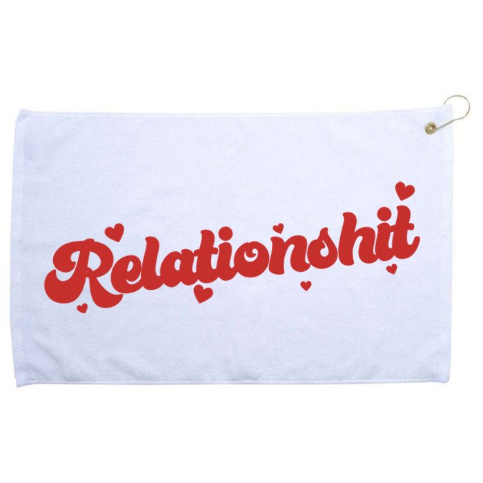 Relationshit Funny Anti Valentine Grommeted Golf Towel