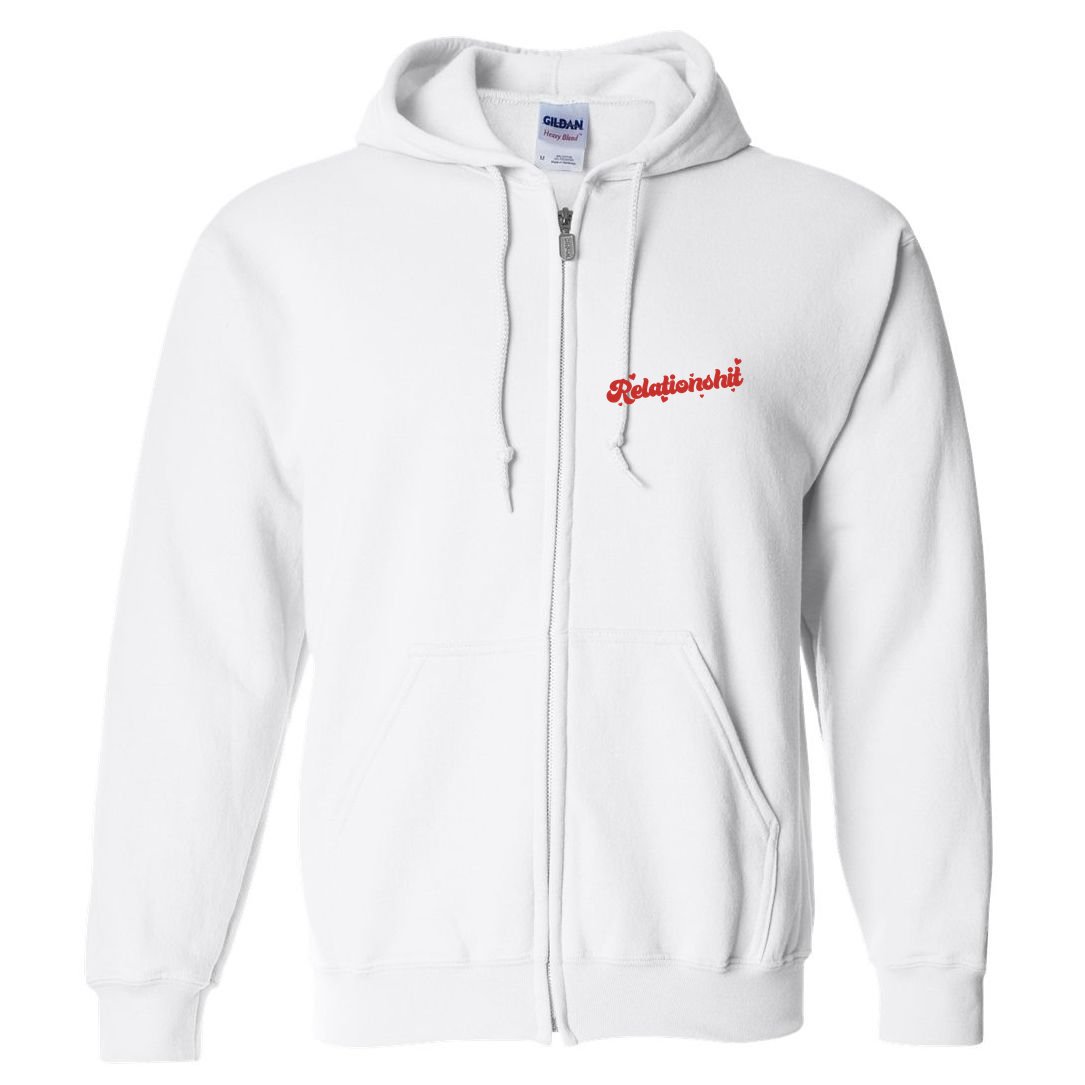Relationshit Funny Anti Valentine Full Zip Hoodie