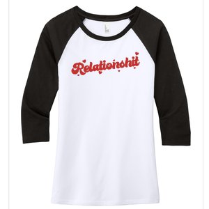 Relationshit Funny Anti Valentine Women's Tri-Blend 3/4-Sleeve Raglan Shirt