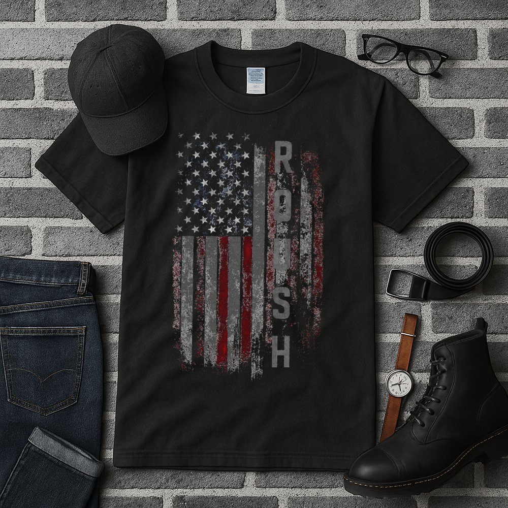 Roush Family American Flag Tall T-Shirt