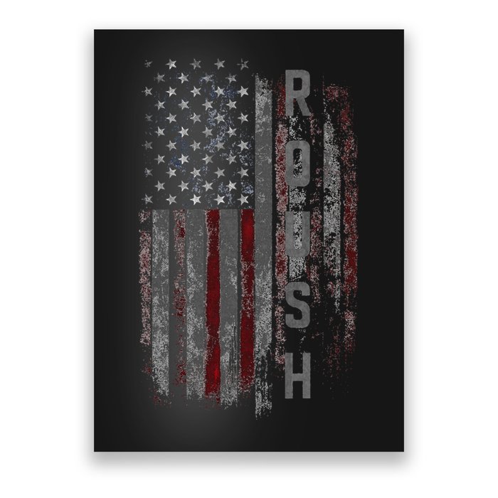 Roush Family American Flag Poster