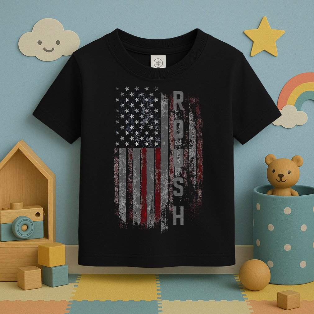 Roush Family American Flag Toddler T-Shirt