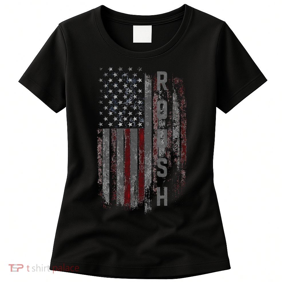 Roush Family American Flag Womens T-Shirt