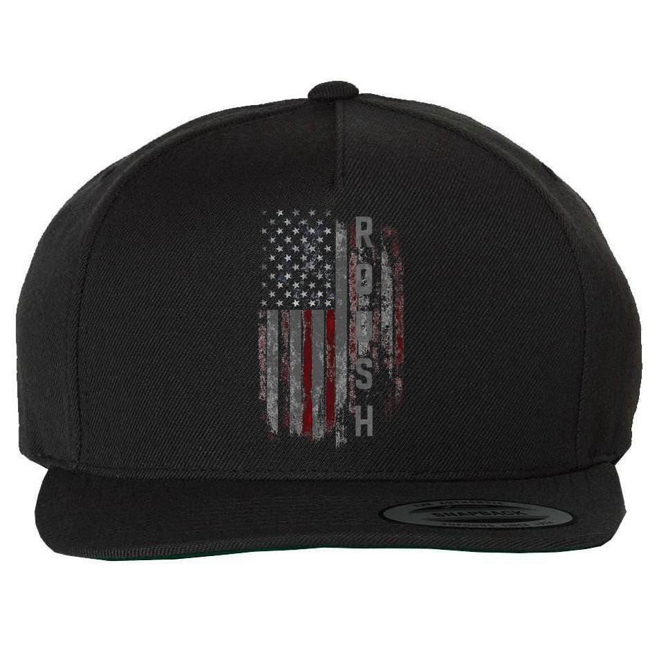 Roush Family American Flag Wool Snapback Cap