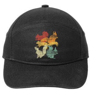 Retro Forest Animal Lover Gift Idea Squirrel 7-Panel Snapback Hat