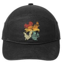 Retro Forest Animal Lover Gift Idea Squirrel 7-Panel Snapback Hat