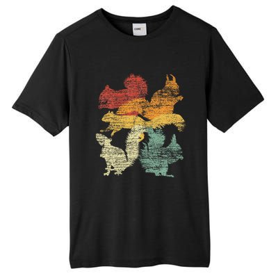 Retro Forest Animal Lover Gift Idea Squirrel Tall Fusion ChromaSoft Performance T-Shirt