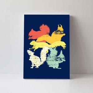 Retro Forest Animal Lover Gift Idea Squirrel Canvas