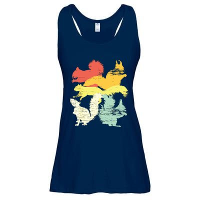 Retro Forest Animal Lover Gift Idea Squirrel Ladies Essential Flowy Tank