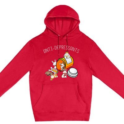 Rabbit Funny Antidepressants Gift Idea Bunny Premium Pullover Hoodie