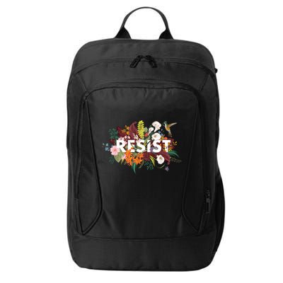 Resist Floral Anti Trump Political Protest City Backpack