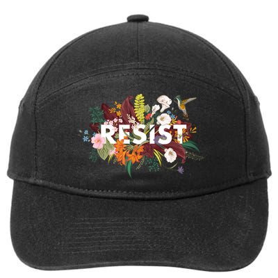 Resist Floral Anti Trump Political Protest 7-Panel Snapback Hat