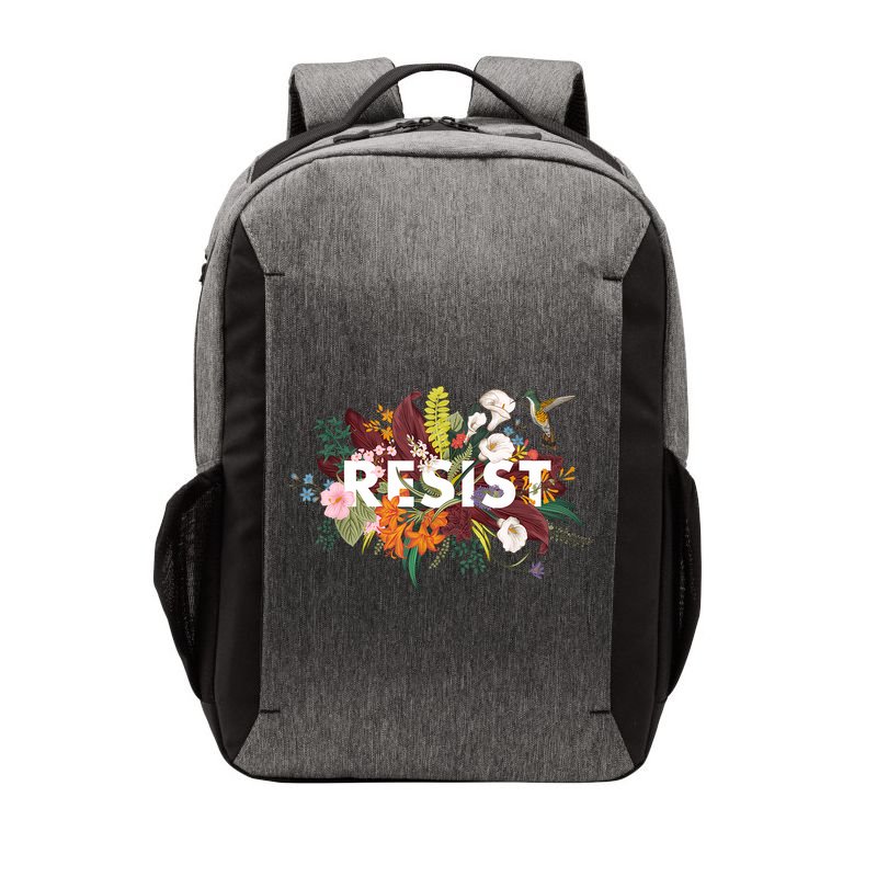 Resist Floral Anti Trump Political Protest Vector Backpack