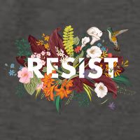 Resist Floral Anti Trump Political Protest Vector Backpack