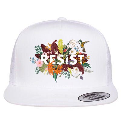 Resist Floral Anti Trump Political Protest Flatbill Hat