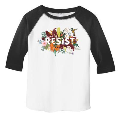 Resist Floral Anti Trump Political Protest Toddler Fine Jersey T-Shirt
