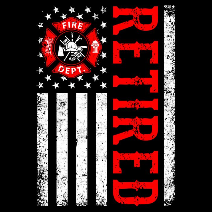 Retired Firefighter American Flag Funny Retiret Fire Cute Gift 7-Panel Snapback Hat