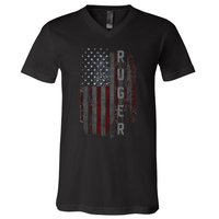 Ruger Family American Flag V-Neck T-Shirt