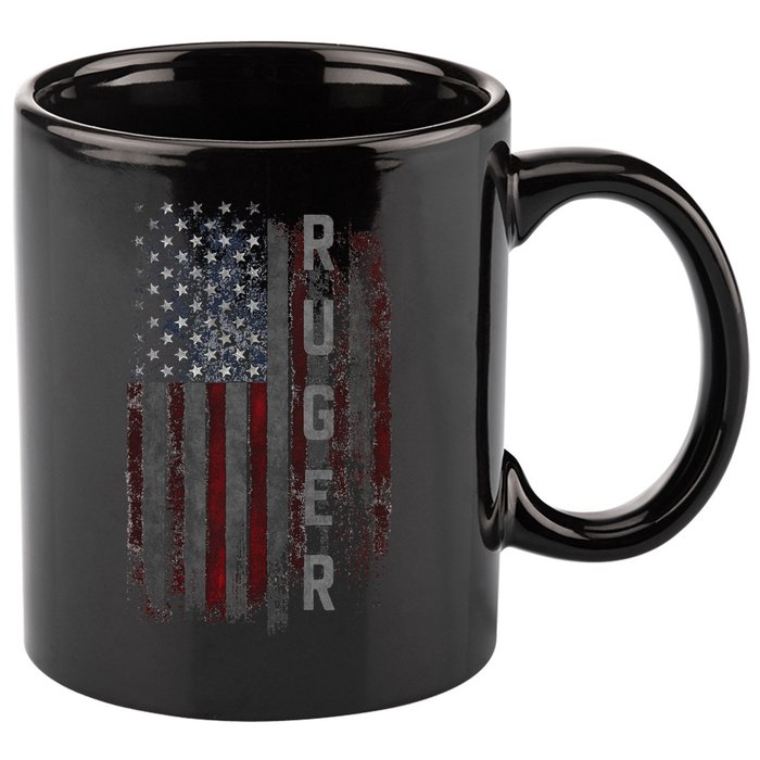 Ruger Family American Flag 11oz C Handle Ceramic Mug