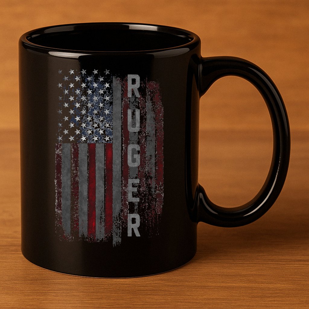 Ruger Family American Flag 11oz C Handle Ceramic Mug
