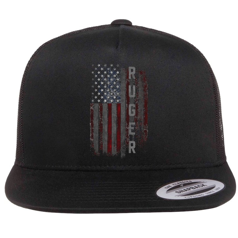 Ruger Family American Flag Flat Bill Trucker Hat