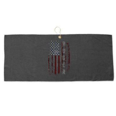 Ruger Family American Flag Large Microfiber Waffle Golf Towel