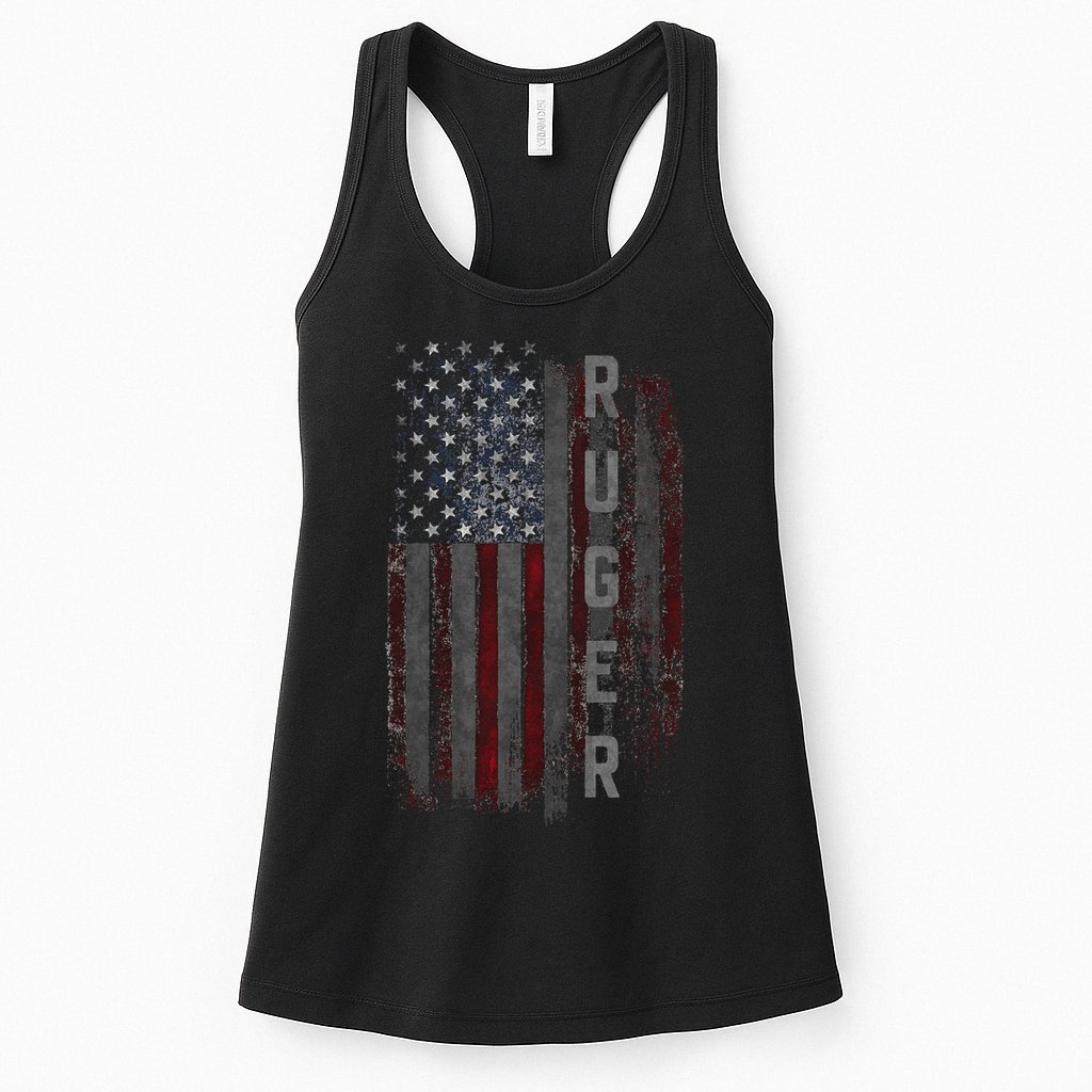 Ruger Family American Flag Womens Tank Top