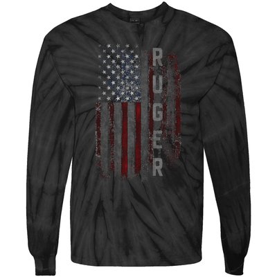 Ruger Family American Flag Tie-Dye Long Sleeve Shirt