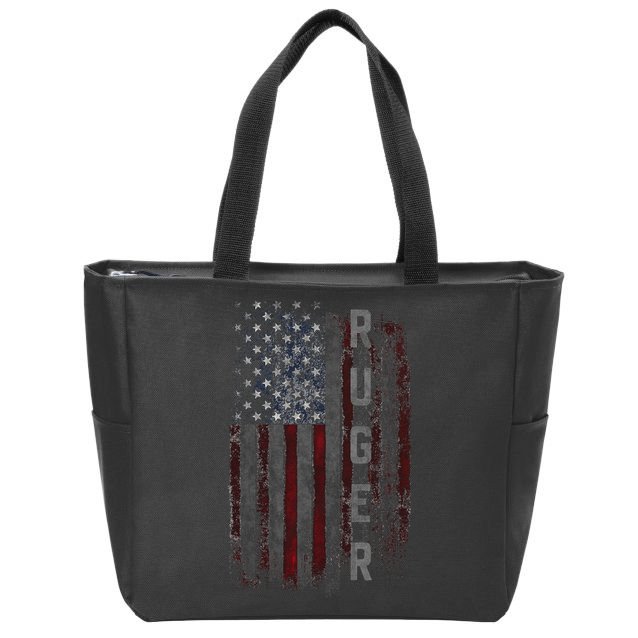 Ruger Family American Flag Zip Tote Bag