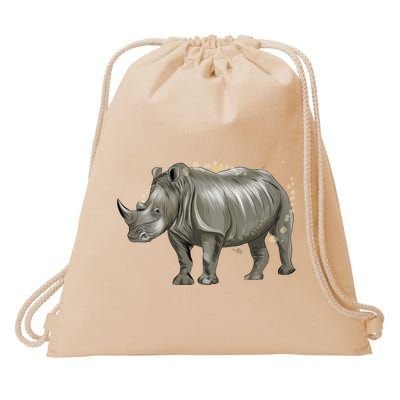 Rhinoceros From A Splash Drawstring Bag