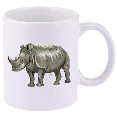 Rhinoceros From A Splash 11oz C Handle Ceramic Mug