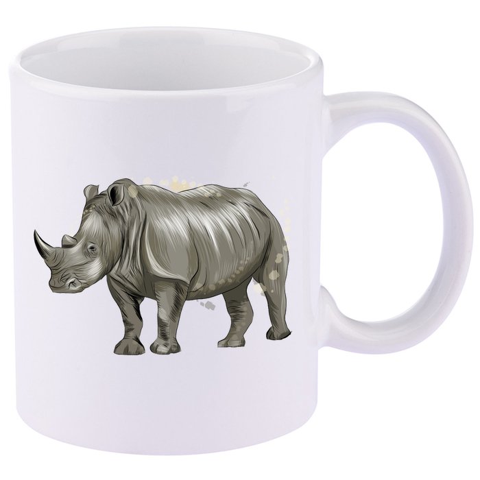 Rhinoceros From A Splash 11oz C Handle Ceramic Mug