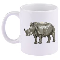 Rhinoceros From A Splash 11oz C Handle Ceramic Mug