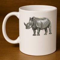 Rhinoceros From A Splash 11oz C Handle Ceramic Mug