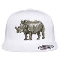 Rhinoceros From A Splash Flat Bill Trucker Hat