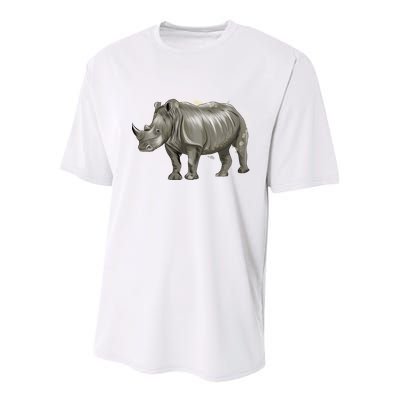 Rhinoceros From A Splash Youth Performance Sprint T-Shirt
