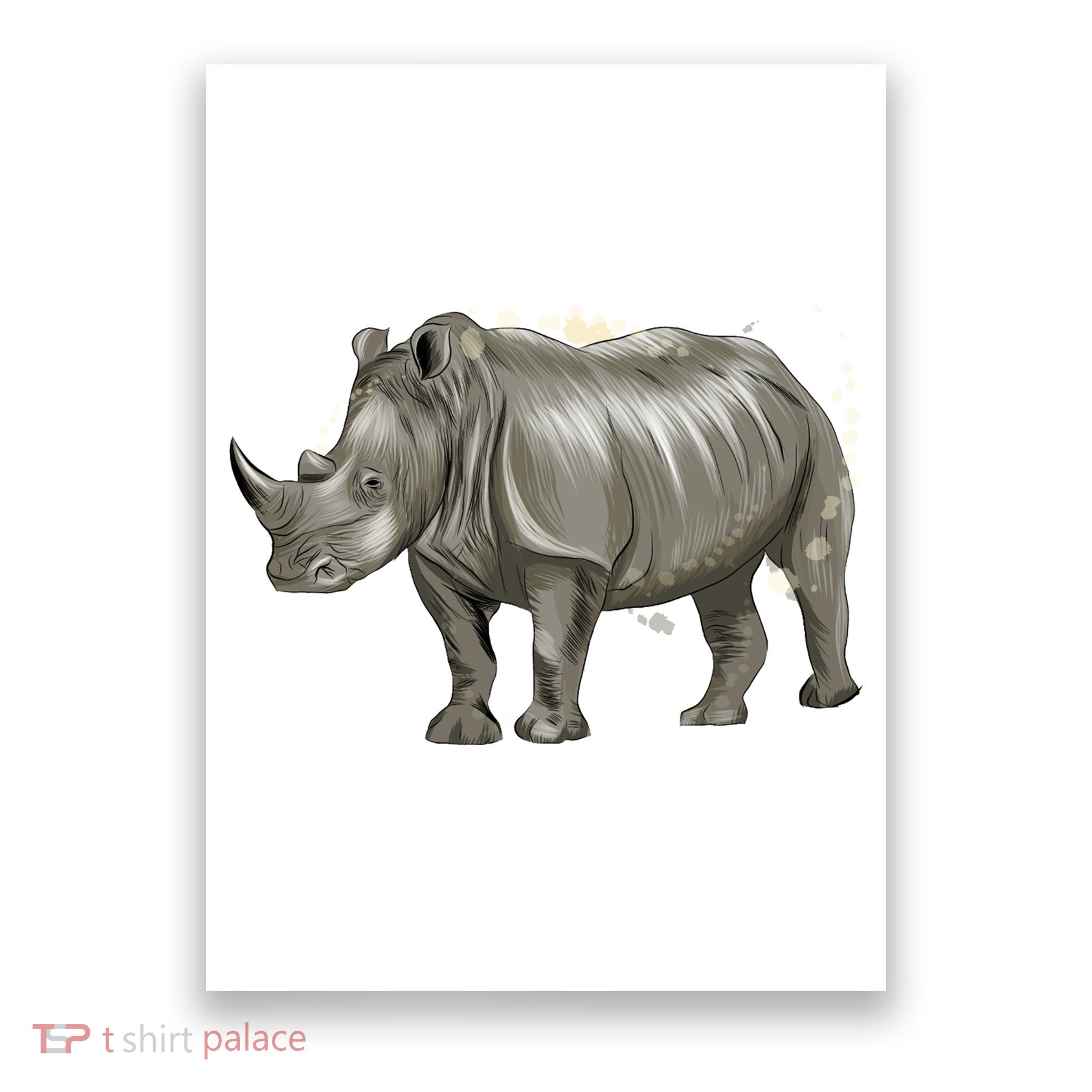 Rhinoceros From A Splash Poster