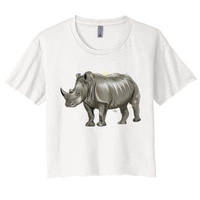 Rhinoceros From A Splash Crop Top