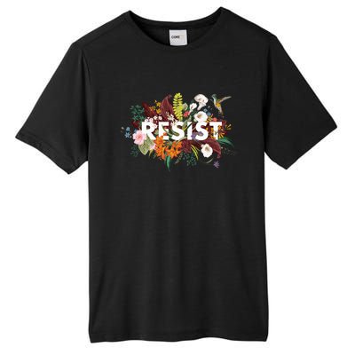 Resist Floral Anti Trump Political Protest Tall Fusion ChromaSoft Performance T-Shirt