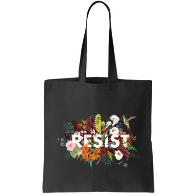 Resist Floral Anti Trump Political Protest Bag