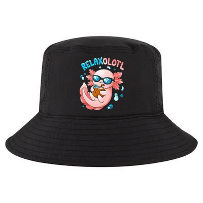 Relaxolotl Funny Axolotl Relax  Cool Comfort Performance Bucket Hat