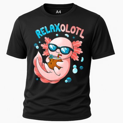 Relaxolotl Funny Axolotl Relax  Cooling Performance Crew T-Shirt