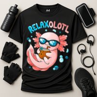 Relaxolotl Funny Axolotl Relax  Cooling Performance Crew T-Shirt