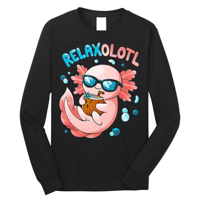 Relaxolotl Funny Axolotl Relax  Long Sleeve Shirt
