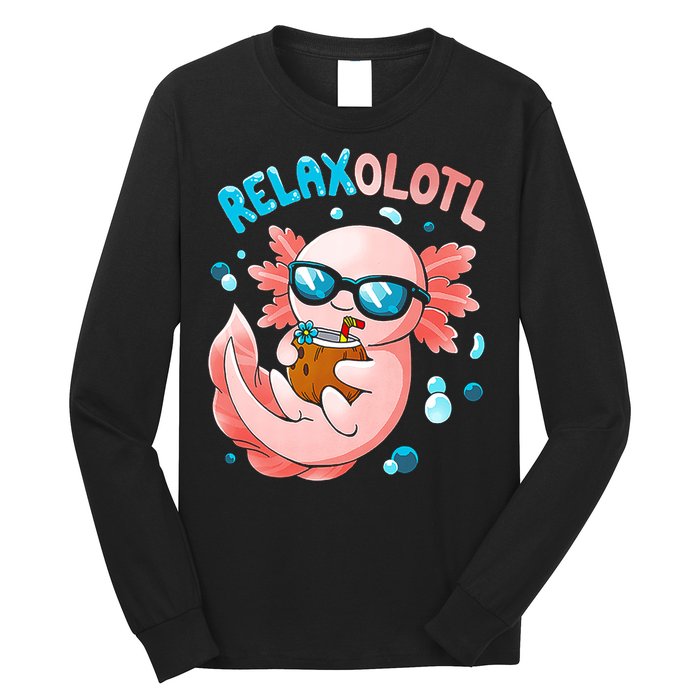 Relaxolotl Funny Axolotl Relax  Long Sleeve Shirt
