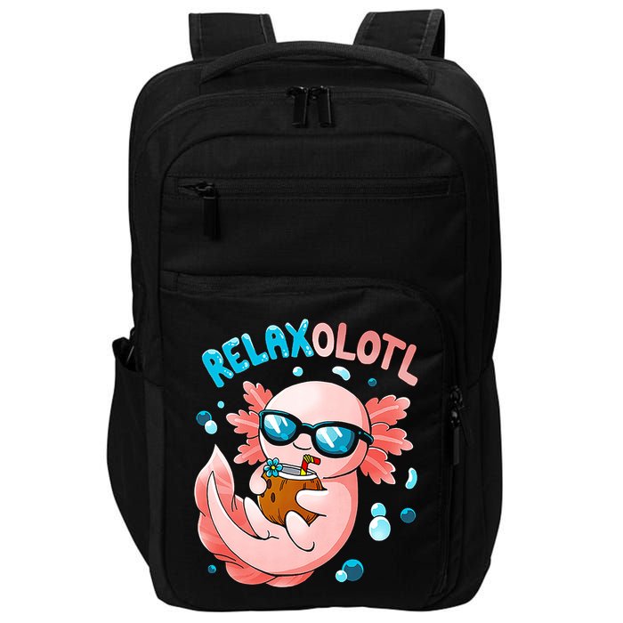 Relaxolotl Funny Axolotl Relax  Impact Tech Backpack