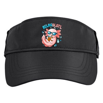 Relaxolotl Funny Axolotl Relax  Adult Drive Performance Visor