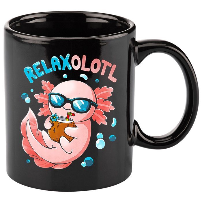 Relaxolotl Funny Axolotl Relax  11oz C Handle Ceramic Mug