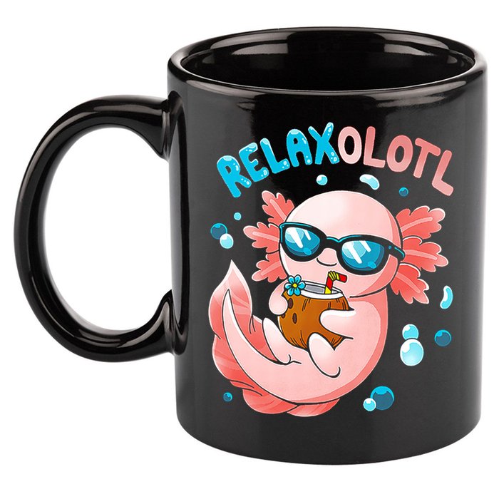 Relaxolotl Funny Axolotl Relax  11oz C Handle Ceramic Mug